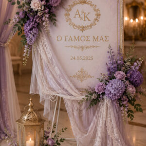 Luxury Welcome Sign – Αναμνηστικό Κάδρο Γάμου | Bridgerton Collection
